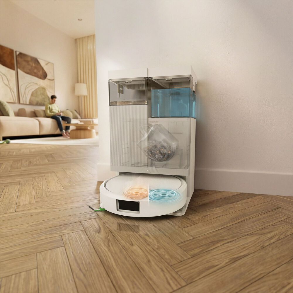 Cleans your floors and itself for up to 3 months of hands-free cleaning