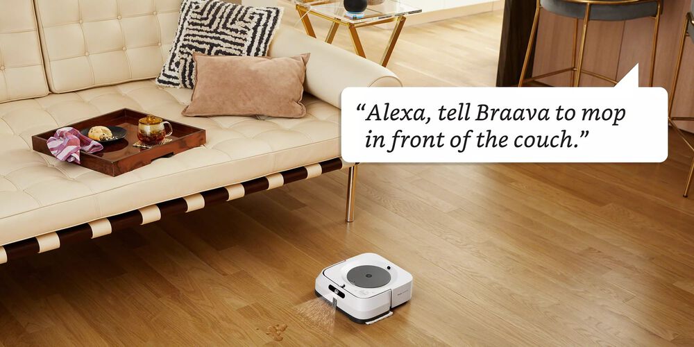 Irobot Braava Jet M6 Robot Mop - M613840 3 Irobot ≪H1≫Irobot Braava Jet M6 Robot Mop - M613840≪/H1≫ Https://Www.youtube.com/Watch?V=Ymk_2Jp_Edc * Irobot Braava M6 Robot Mopping * Navigation: Cliff Detect To Avoids Stairs, Navigates Under And Around Furniture, Navigates In Neat Rows, * Smart Features: App Controlled, Work With Voice Command, Compatible With Alexa,Google,Ali Genie3 * Cleaning Features:specialized Corner Clean. * Smart Recharge And Resume Feature: When Battery Gets Low, The Robot Finds Its Base &Amp; Completely Recharges, Then Resumes Cleaning Where It Left Off. * Customization Features: Personalized Schedule Recommendations, Creates Favorite Cleaning Routines, Pet-Shedding Cleaning Suggestions, * Mopping Features: Vacuums Then Mops In Sequence: Imprint® Link Technology Lets Roomba® Robot Vacuum And Braava Jet® M6 Robot Mop Team Up To Vacuum, Then Mop Automatically In Perfect Sequence, * Adjustable Spray Level: Customize Your Robot'S Spray Level In The Irobot Home App.,Precision Jet Spray. Mopping Modes 2, * Mops Back And Forth Like You Would: Specially Designed To Mop Back-And-Forth Just Like You Would. Works With Single Use And Washable Pads ≪Pre≫Warranty: 2 Years On Robot, 1 Year On Battery≪/Pre≫ Using An Alexa To Tell A Braava Where To Mop