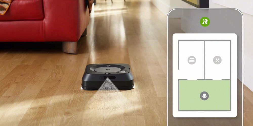 Irobot Braava Jet M6 Robot Mop - M613840 4 Irobot ≪H1≫Irobot Braava Jet M6 Robot Mop - M613840≪/H1≫ Https://Www.youtube.com/Watch?V=Ymk_2Jp_Edc * Irobot Braava M6 Robot Mopping * Navigation: Cliff Detect To Avoids Stairs, Navigates Under And Around Furniture, Navigates In Neat Rows, * Smart Features: App Controlled, Work With Voice Command, Compatible With Alexa,Google,Ali Genie3 * Cleaning Features:specialized Corner Clean. * Smart Recharge And Resume Feature: When Battery Gets Low, The Robot Finds Its Base &Amp; Completely Recharges, Then Resumes Cleaning Where It Left Off. * Customization Features: Personalized Schedule Recommendations, Creates Favorite Cleaning Routines, Pet-Shedding Cleaning Suggestions, * Mopping Features: Vacuums Then Mops In Sequence: Imprint® Link Technology Lets Roomba® Robot Vacuum And Braava Jet® M6 Robot Mop Team Up To Vacuum, Then Mop Automatically In Perfect Sequence, * Adjustable Spray Level: Customize Your Robot'S Spray Level In The Irobot Home App.,Precision Jet Spray. Mopping Modes 2, * Mops Back And Forth Like You Would: Specially Designed To Mop Back-And-Forth Just Like You Would. Works With Single Use And Washable Pads ≪Pre≫Warranty: 2 Years On Robot, 1 Year On Battery≪/Pre≫ A Black Braava Robot And A Smart Map On A Phone