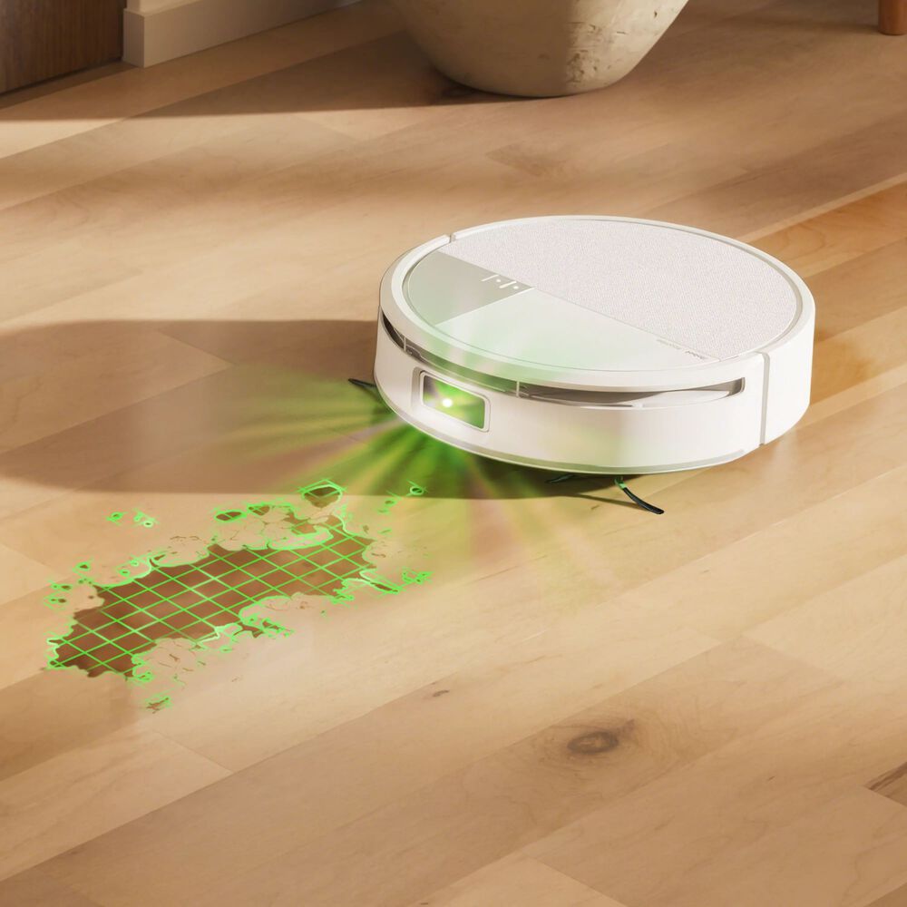 Detects dirt. Makes it disappear.