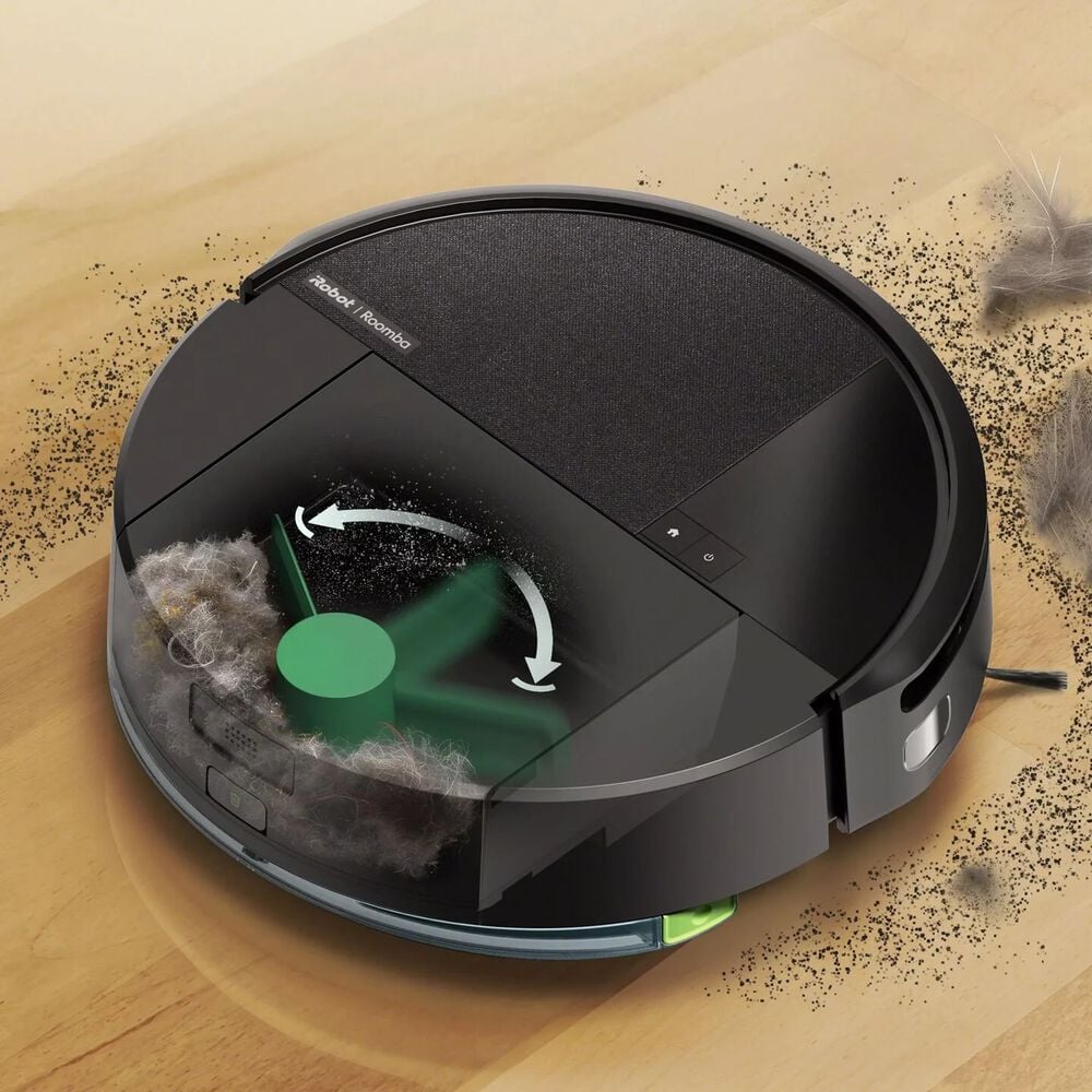 DustCompactor&trade; innovation. Ditch the dock with onboard compacting.