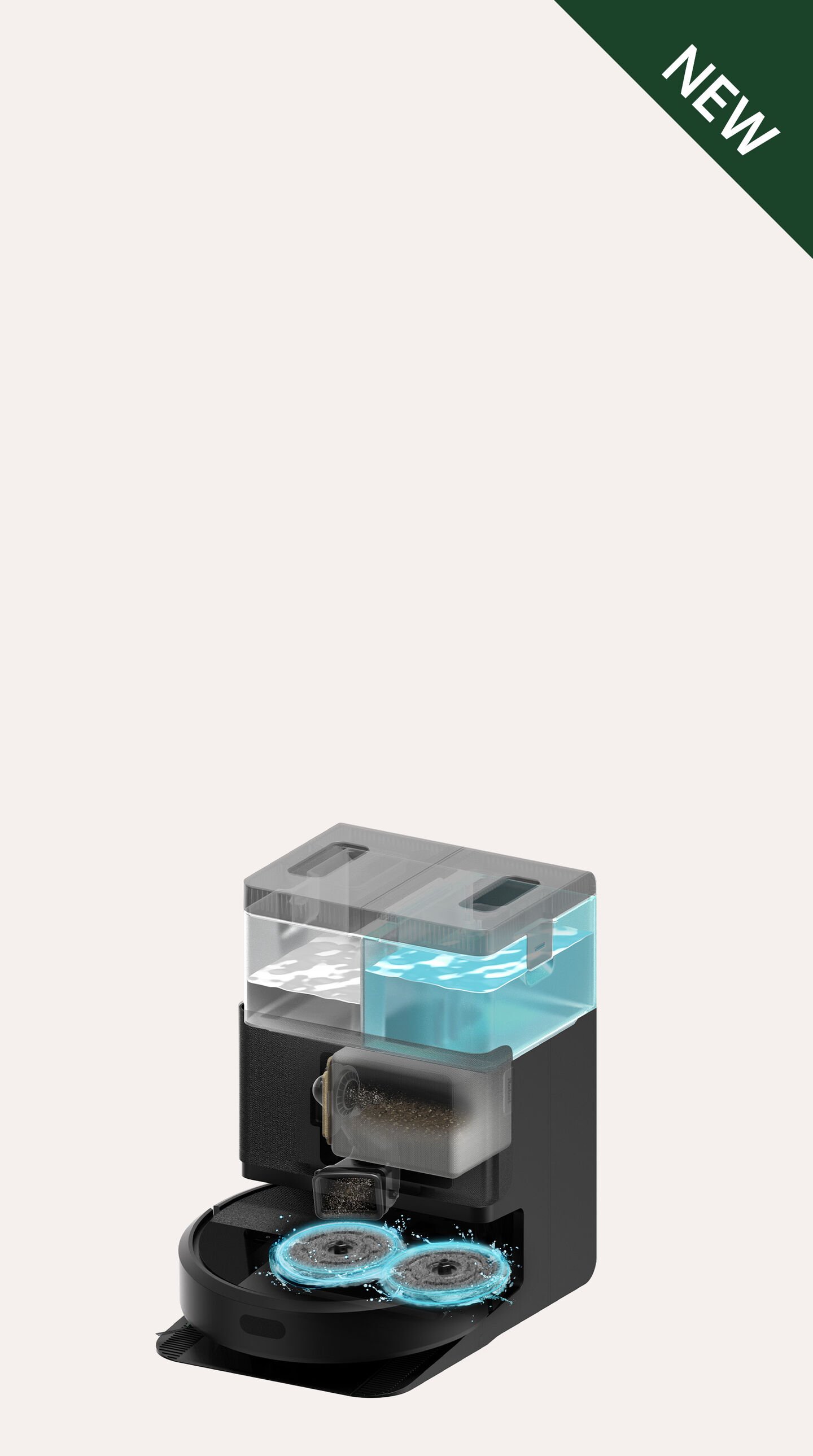 Eliminate messes with spinning mop pads and SmartScrub