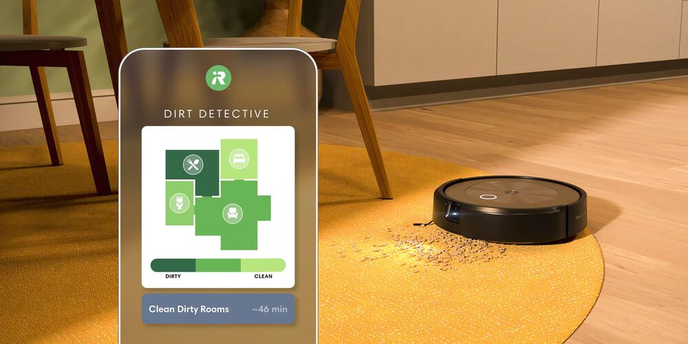 Roomba&reg; j9 using Dirt Detective 