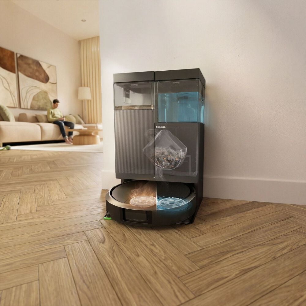 Cleans your floors and itself for up to 3 months of hands-free cleaning