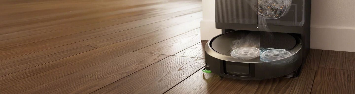 Deep-cleans floors and itself for next level cleaning.