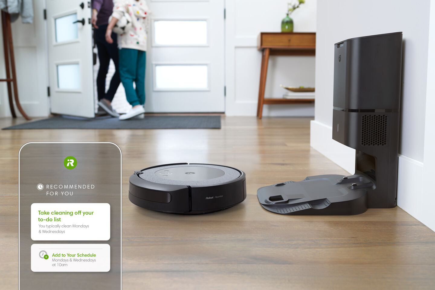 A Roomba with the ability to schedule on a phone