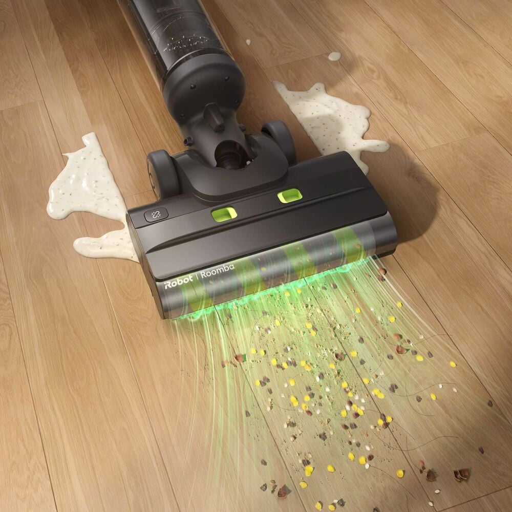 Detects the mess, delivers the clean