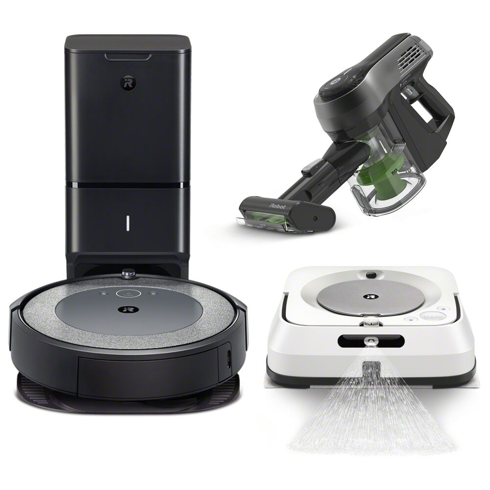 Roomba I3+ Robot Vacuum, Braava Jet M6 Robot Mop & H1 Handheld Vacuum , IRobot