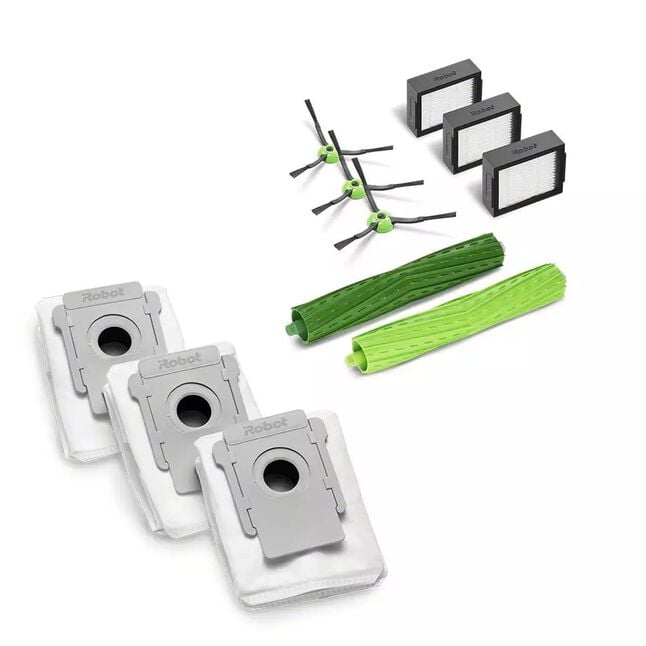 iRobot Roomba 4639168 - Kit de reposición de la serie E, I yj (3 filtros de  alta eficiencia, 3 cepillos de barrido de bordes y 1 juego de cepillos de