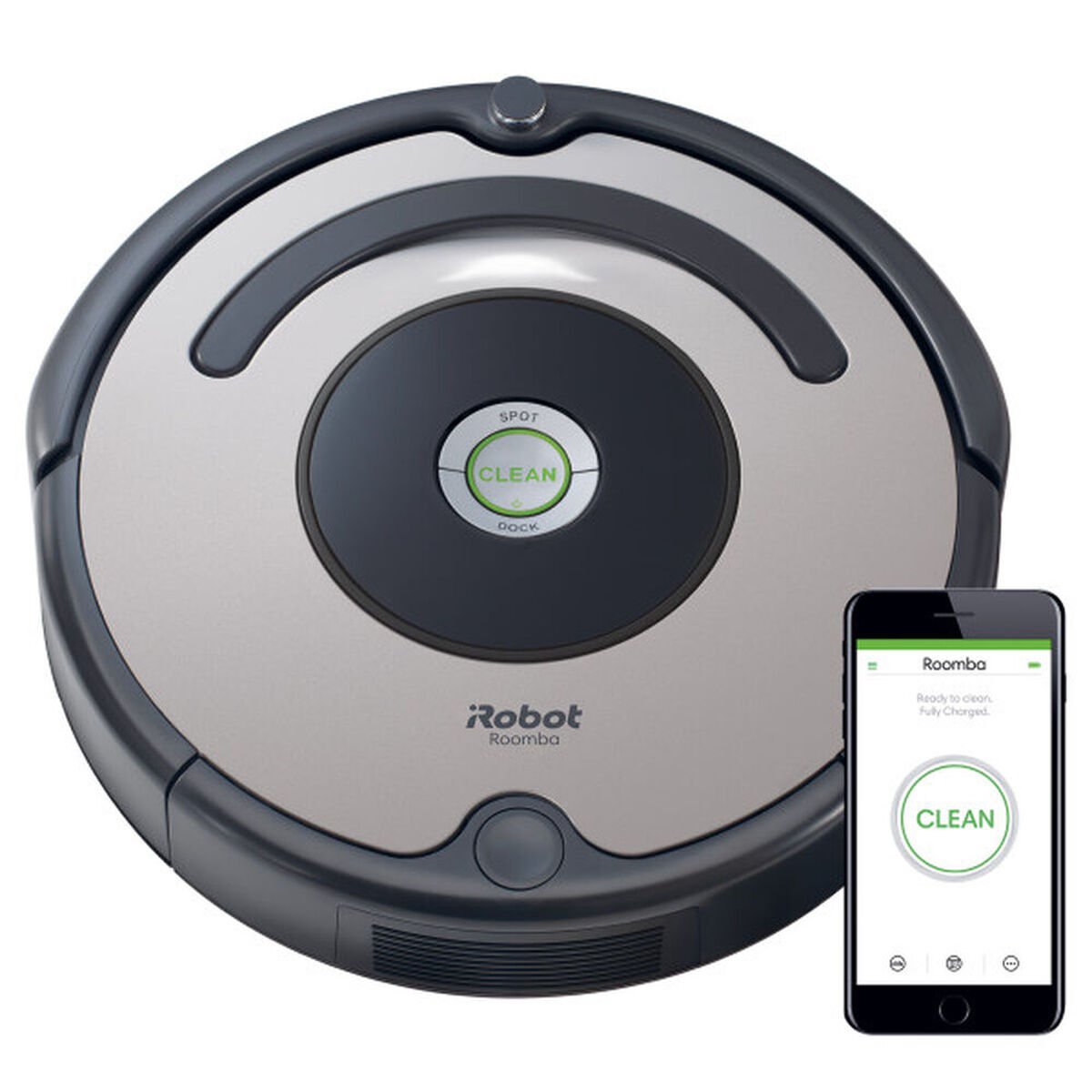 iRobot Roomba 677 Wi-Fi Connected Robot Vacuum W/ Power Supply TESTED &  WORKING