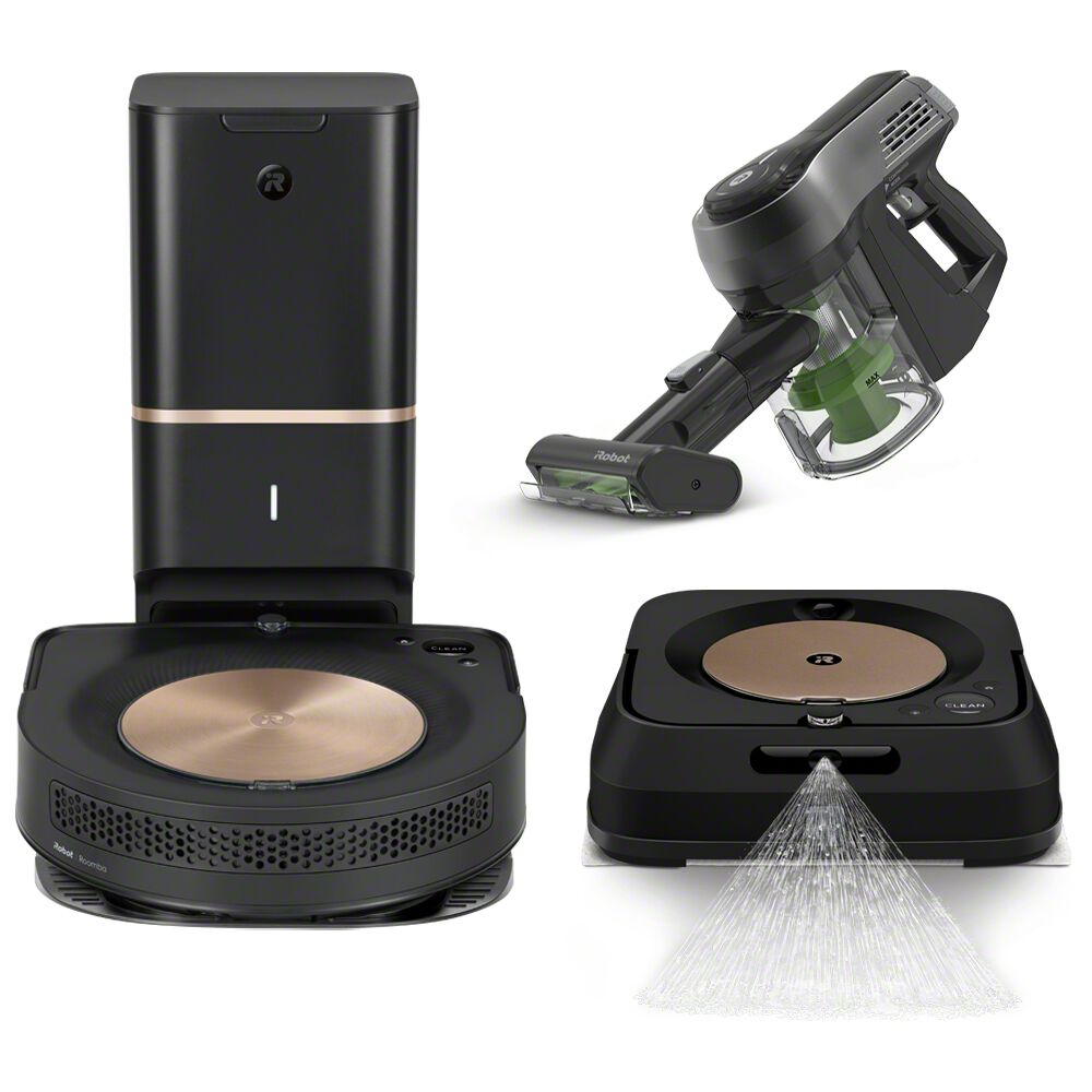 Roomba S9+ Robot Vacuum, Braava Jet M6 Robot Mop & H1 Handheld Vacuum , IRobot