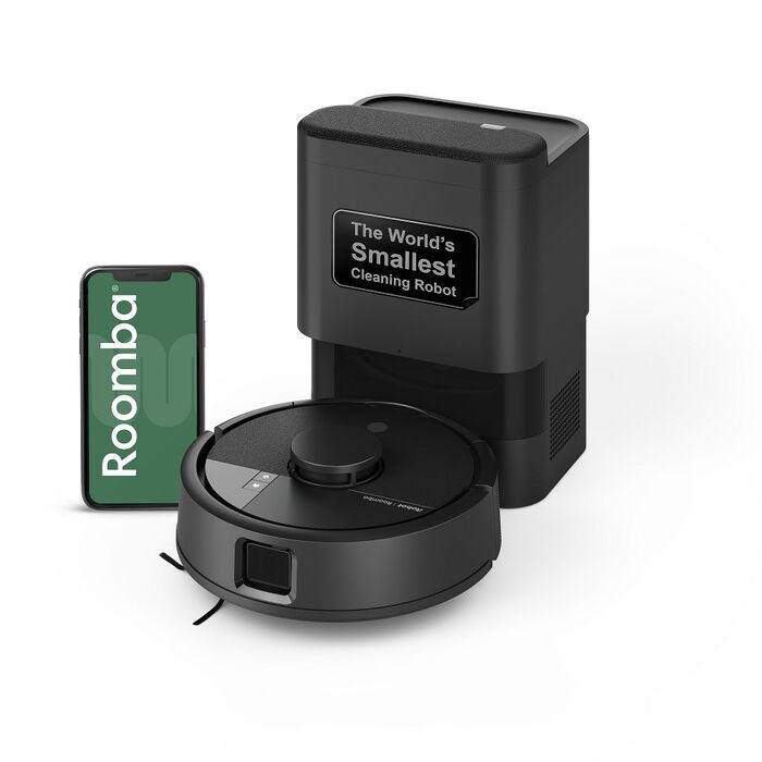 Roomba Mini Robot Vacuum & Mop AutoEmpty dock, Black, large image number 0